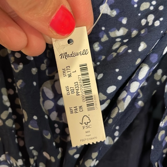 Madewell Exposed Back Maxi Dress Large NWT - Picture 5 of 7